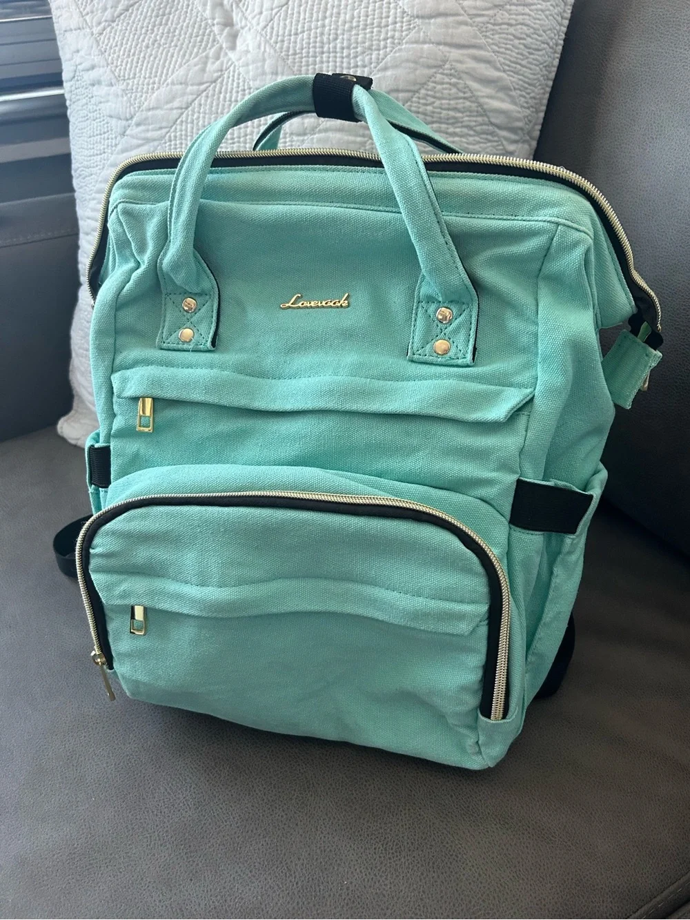 Lovevook Viola I teal backpack for laptop perfect for office, school, travel